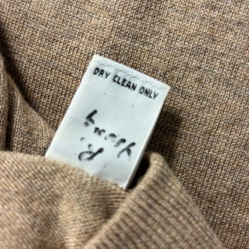 Merino Wool/Silk Mens Mock Neck Sweater Minimalist Preppy Grandpacore Old Money - Picture 9 of 11